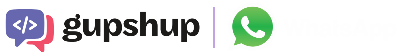 Logo Gupshup y WhatsApp